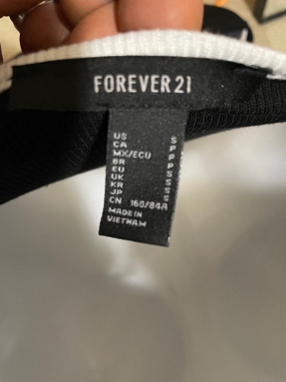 Forever 21 Black and White Trim Halter Two-Piece Set - Picture 2 of 5